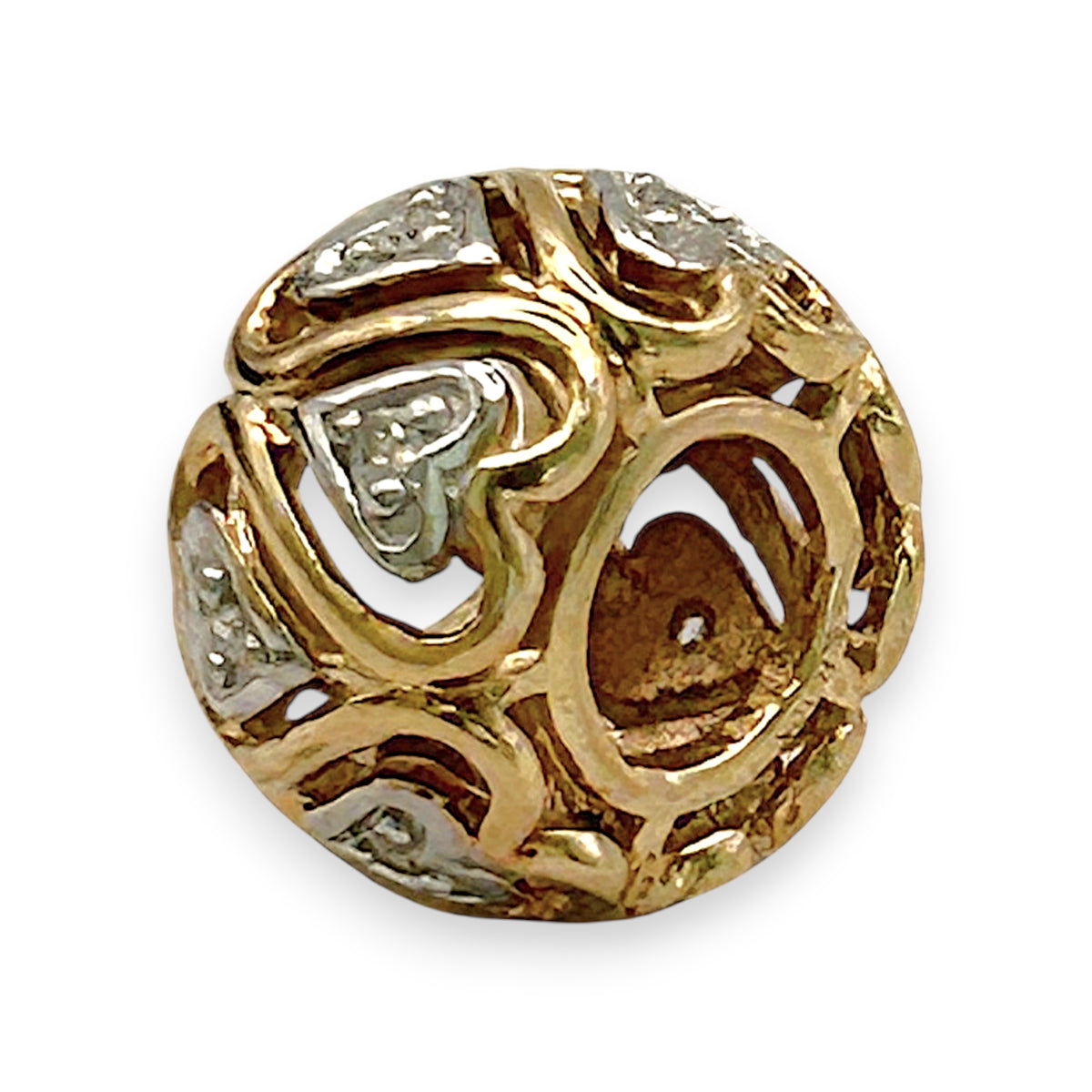 NZGD | 10ct Gold Emma & Roe Sparkling Hearts Charm