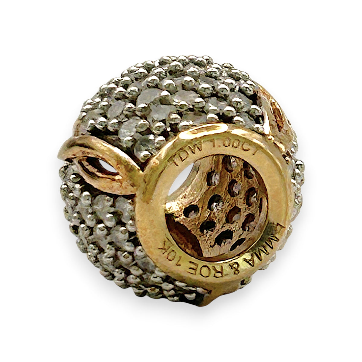 NZGD | 10ct Gold Emma & Roe Radiant Flow Charm With Natural Diamonds 1.00ct.