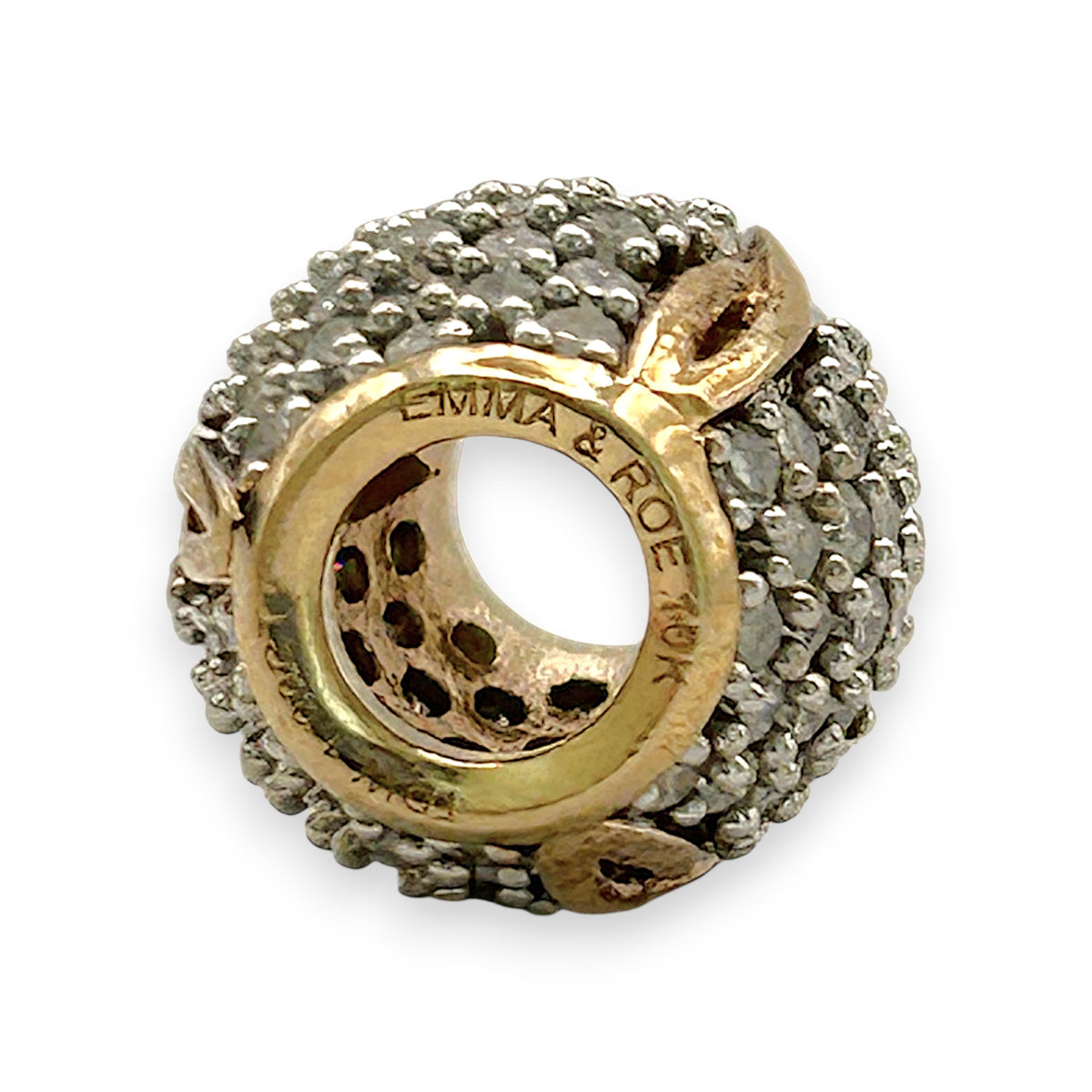 NZGD | 10ct Gold Emma & Roe Radiant Flow Charm With Natural Diamonds 1.00ct.