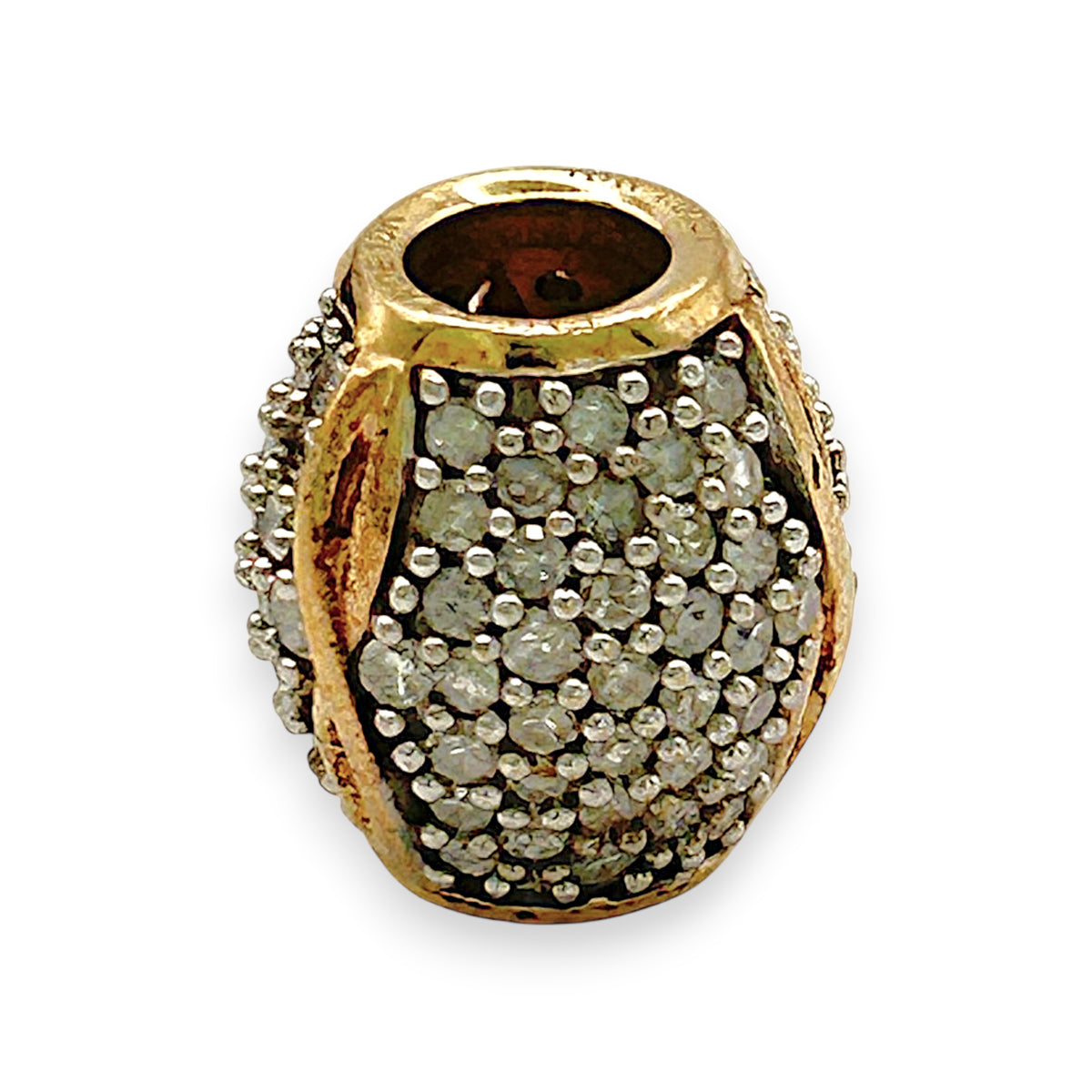 NZGD | 10ct Gold Emma & Roe Radiant Flow Charm With Natural Diamonds 1.00ct.