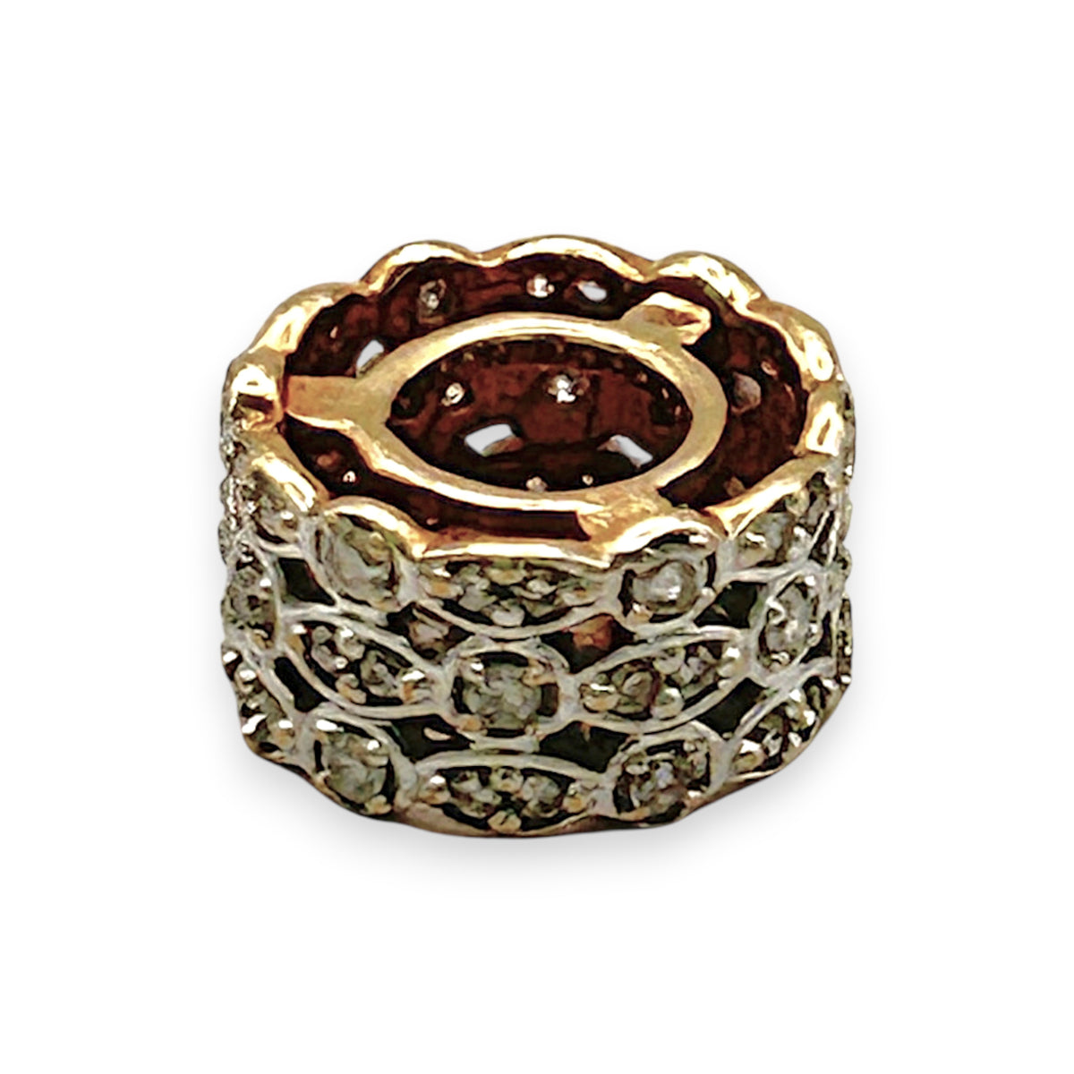 NZGD | 10ct Gold MICHAEL HILL Diamond Lattice Glow Charm