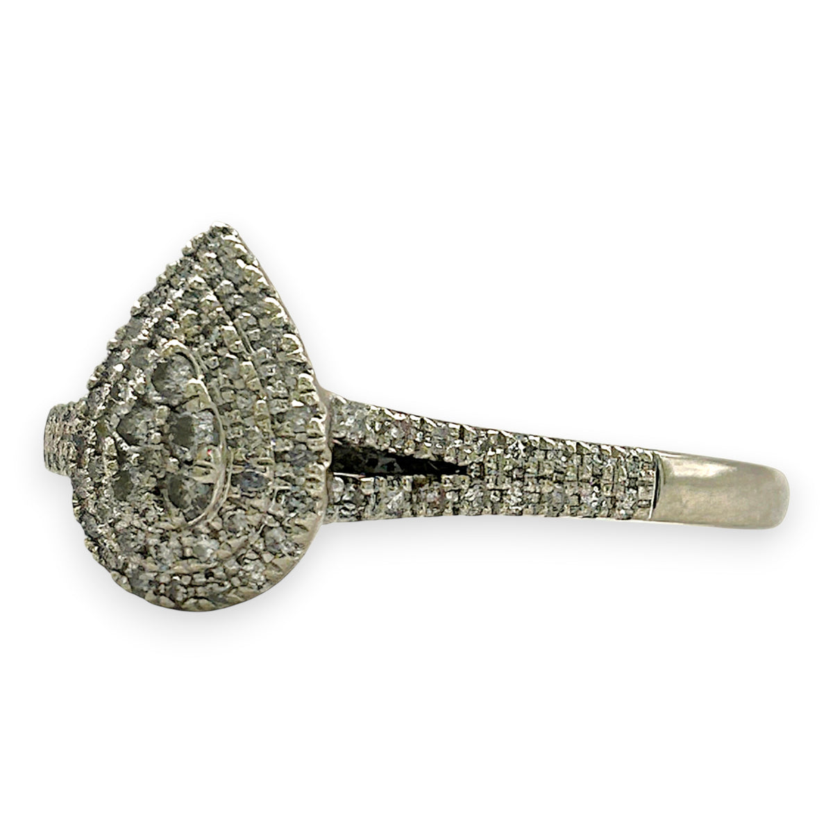 NZGD | 10ct Gold Teardrop Cluster Royale Ring Size U