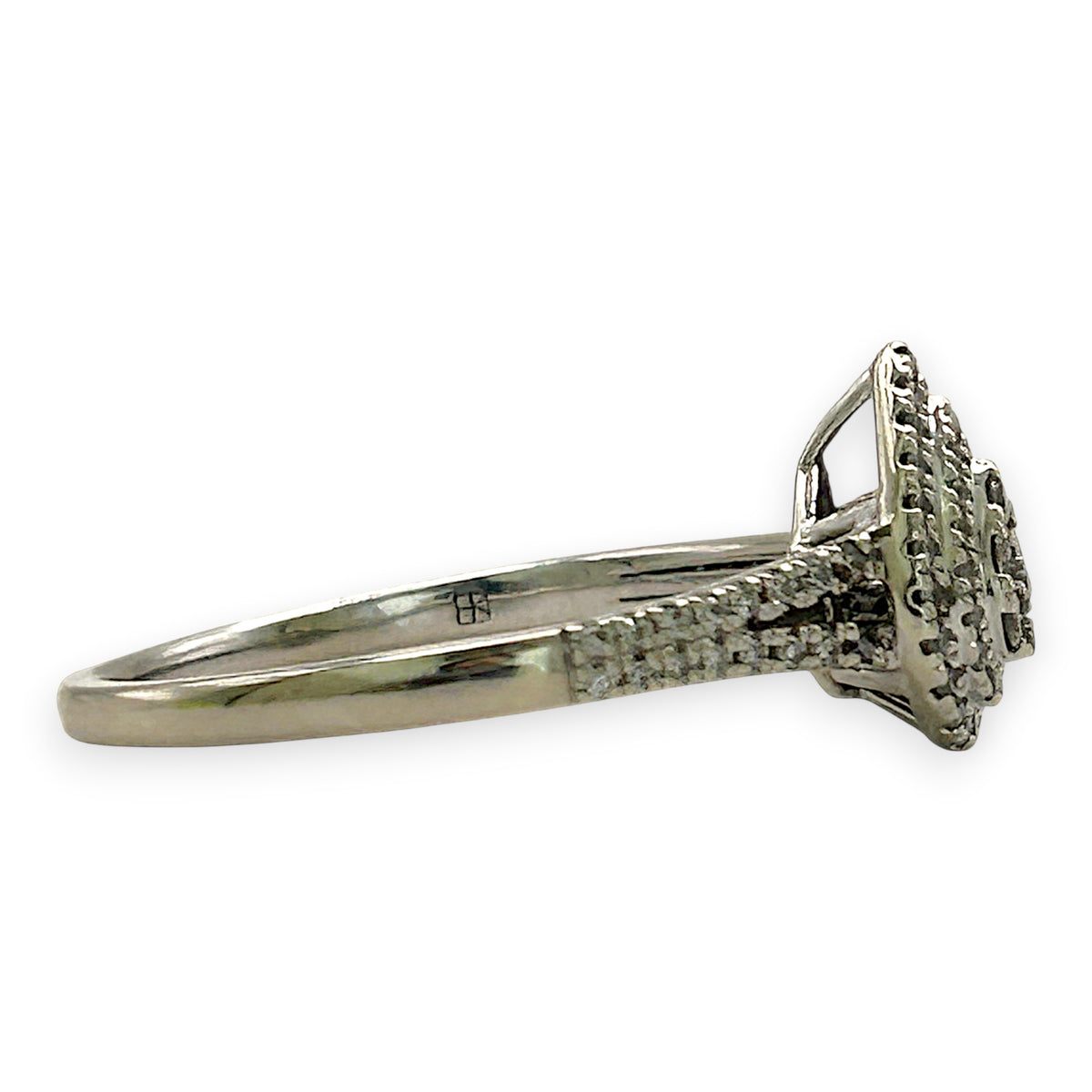 NZGD | 10ct Gold Teardrop Cluster Royale Ring Size U
