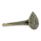 NZGD | 10ct Gold Teardrop Cluster Royale Ring Size U