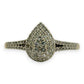 NZGD | 10ct Gold Teardrop Cluster Royale Ring Size U