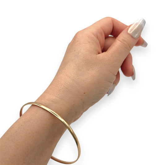 NZGD | 9ct Gold Sienna Flow Bangle 63.3mm