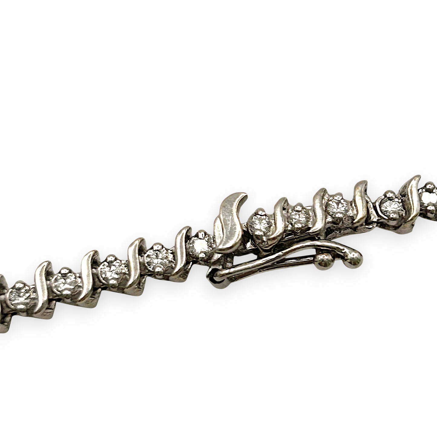 NZGD | 9ct White Gold Luminous Grace Tennis Bracelet 19cm