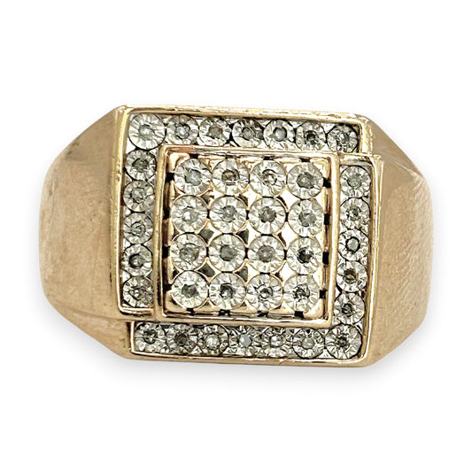 NZGD | 9ct Gold Diamond Mosaic Ring Valuation $3,300