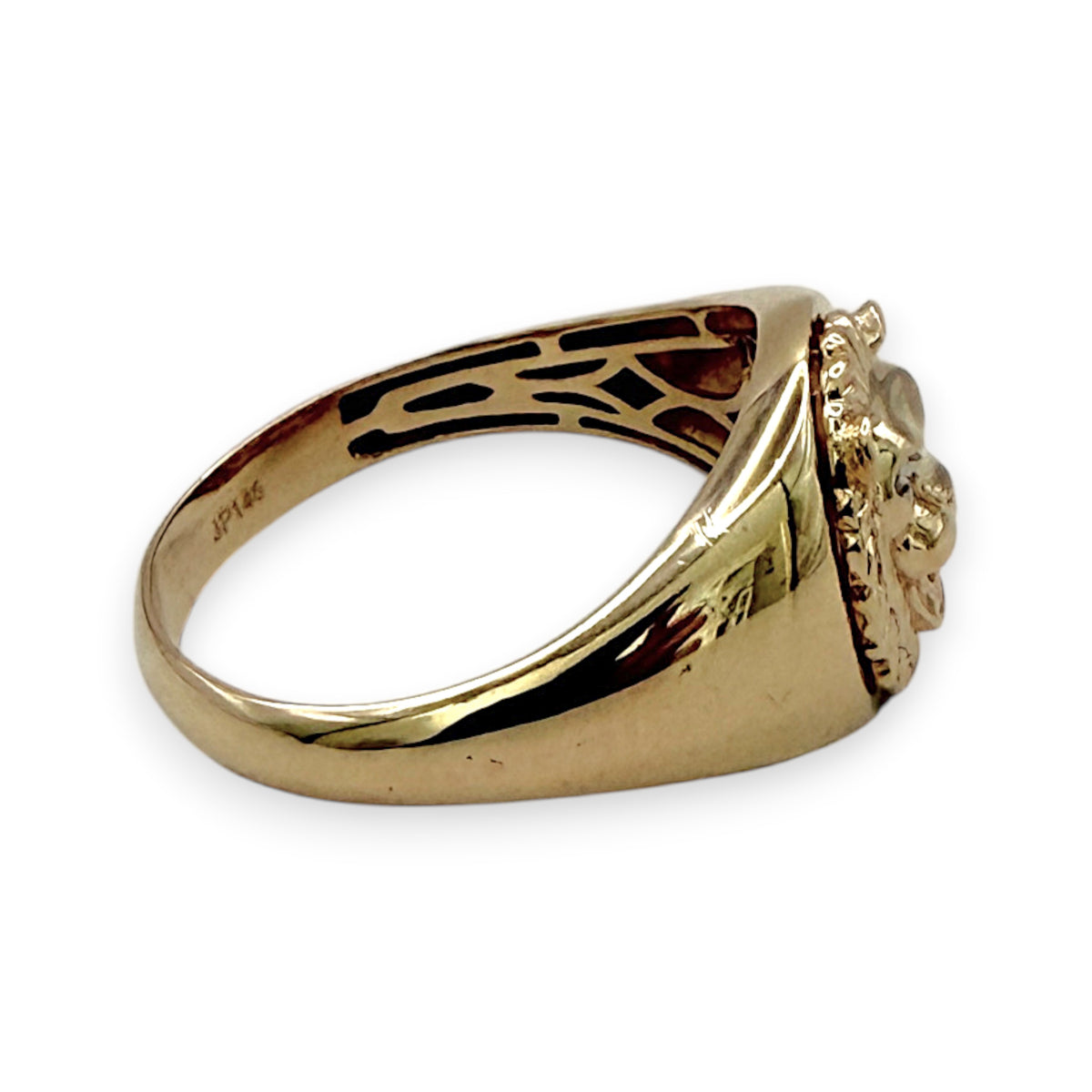 NZGD | 9ct Gold PROUDS Lion Head Signet Ring Size Y ½