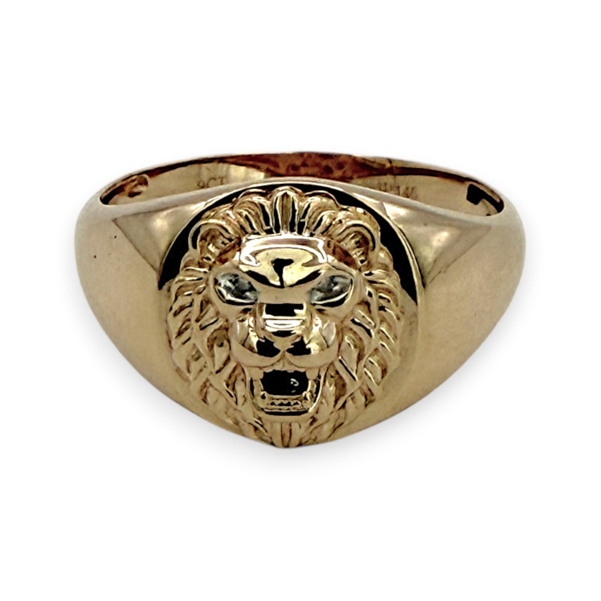 NZGD | 9ct Gold PROUDS Lion Head Signet Ring Size Y ½