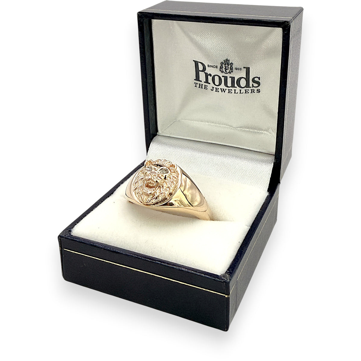 NZGD | 9ct Gold PROUDS Lion Head Signet Ring Size Y ½