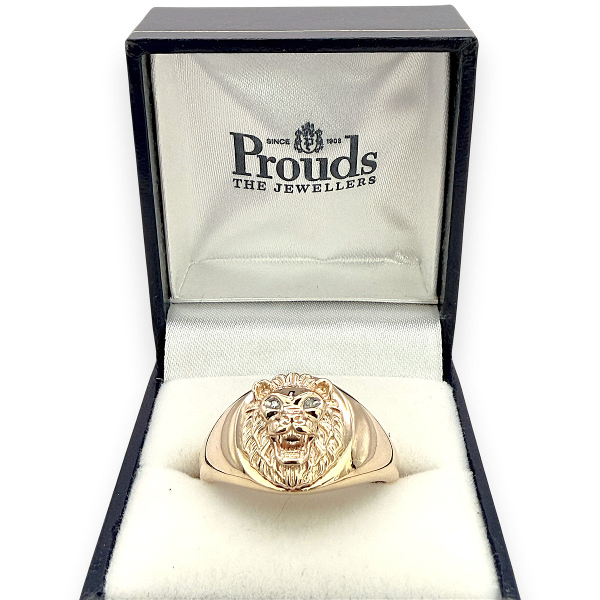 NZGD | 9ct Gold PROUDS Lion Head Signet Ring Size Y ½