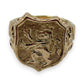 NZGD | 9ct Gold Crested Lion Signet Ring Size V