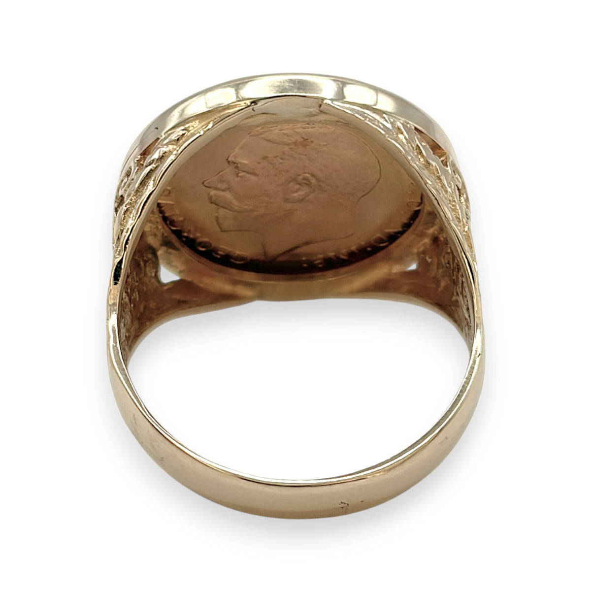 NZGD | 22ct 1911 Half Sovereign in 9ct Gold Ring Size V ½