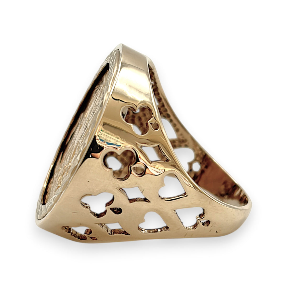 NZGD | 22ct 1911 Full Sovereign in 9ct Gold Majestic Heritage Ring Size S