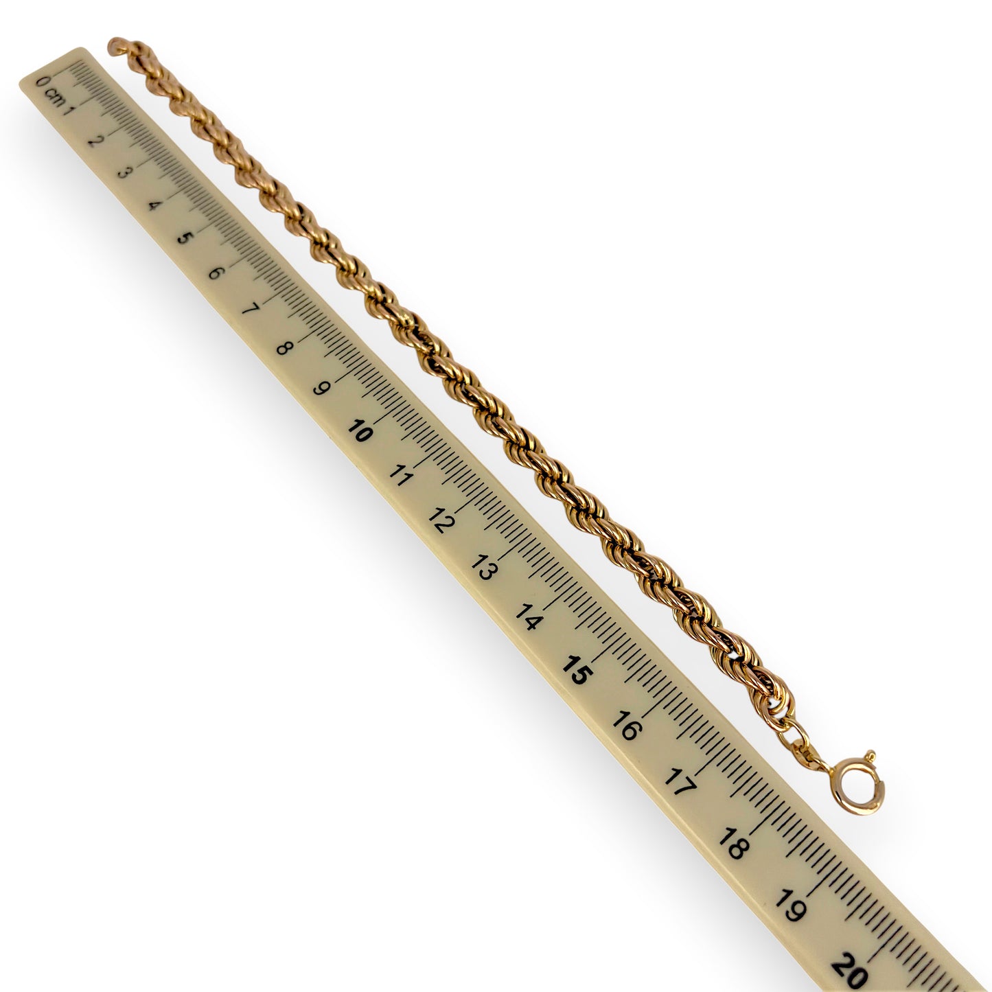 NZGD | 9ct Gold Classic Rope Grace Bracelet 19cm
