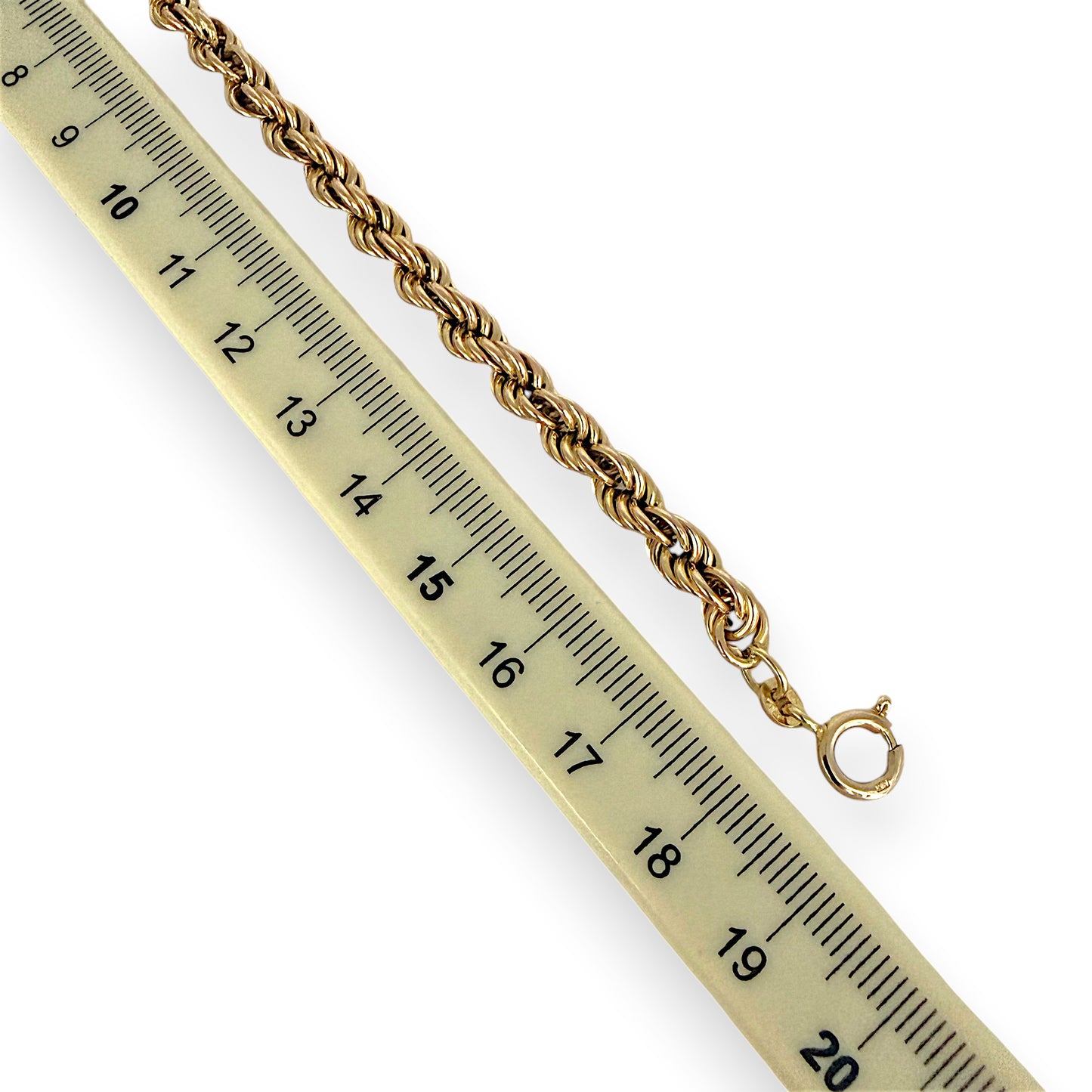 NZGD | 9ct Gold Classic Rope Grace Bracelet 19cm