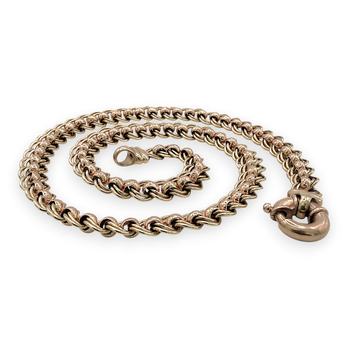 NZGD | 9ct Y/R Gold PROUDS Dual‑Tone Rollo Chain 44cm