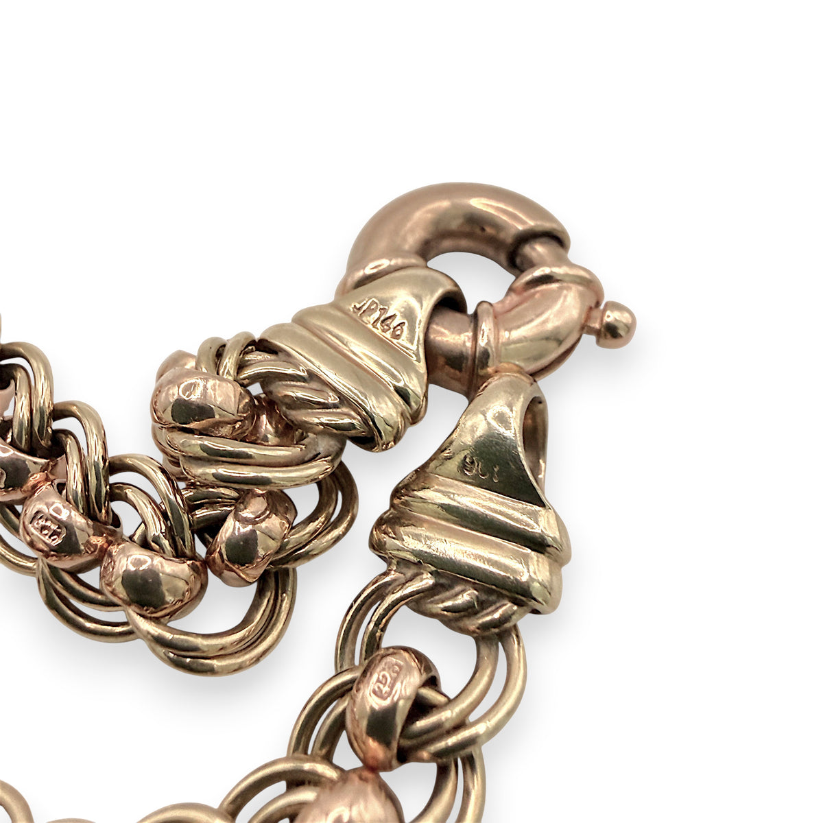 NZGD | 9ct Y/R Gold PROUDS Dual‑Tone Rollo Chain 44cm