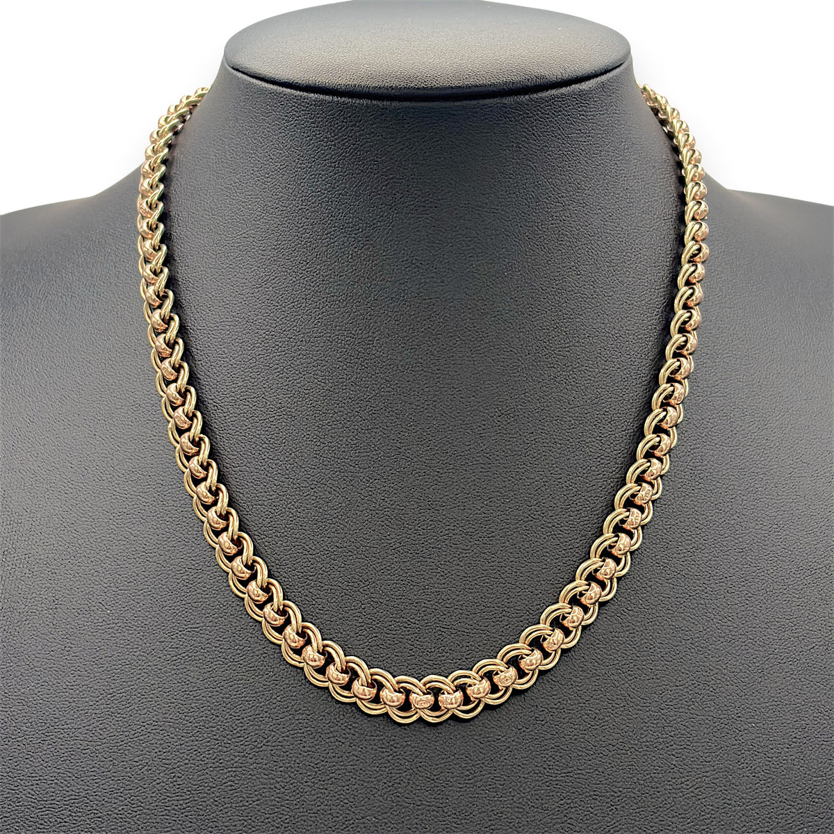 NZGD | 9ct Y/R Gold PROUDS Dual‑Tone Rollo Chain 44cm