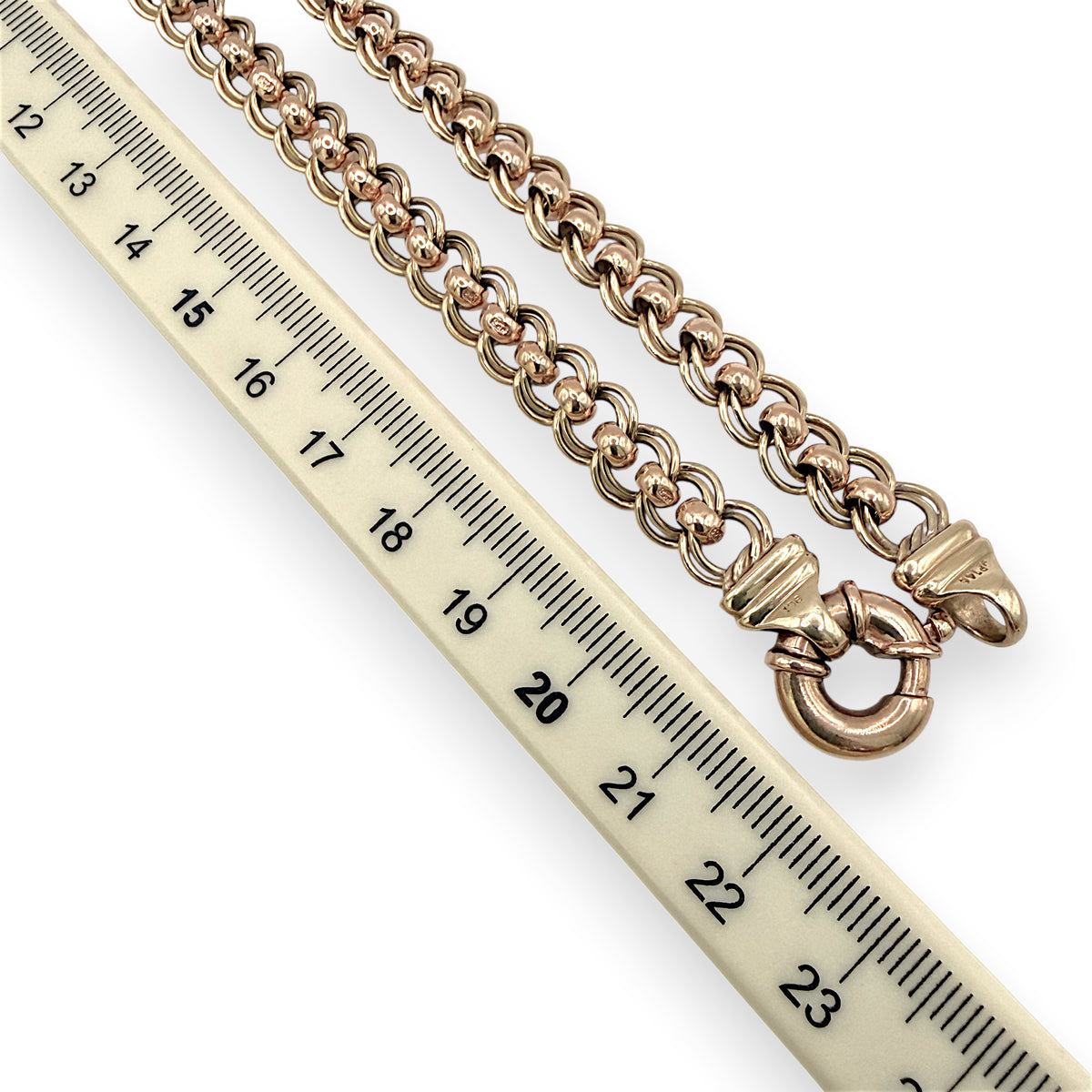 NZGD | 9ct Y/R Gold PROUDS Dual‑Tone Rollo Chain 44cm