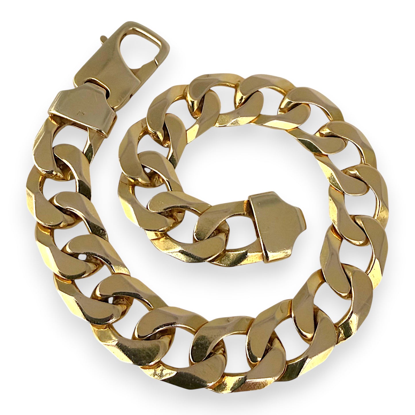 NZGD | 10ct Gold Curb Sovereign Bracelet 50.51g