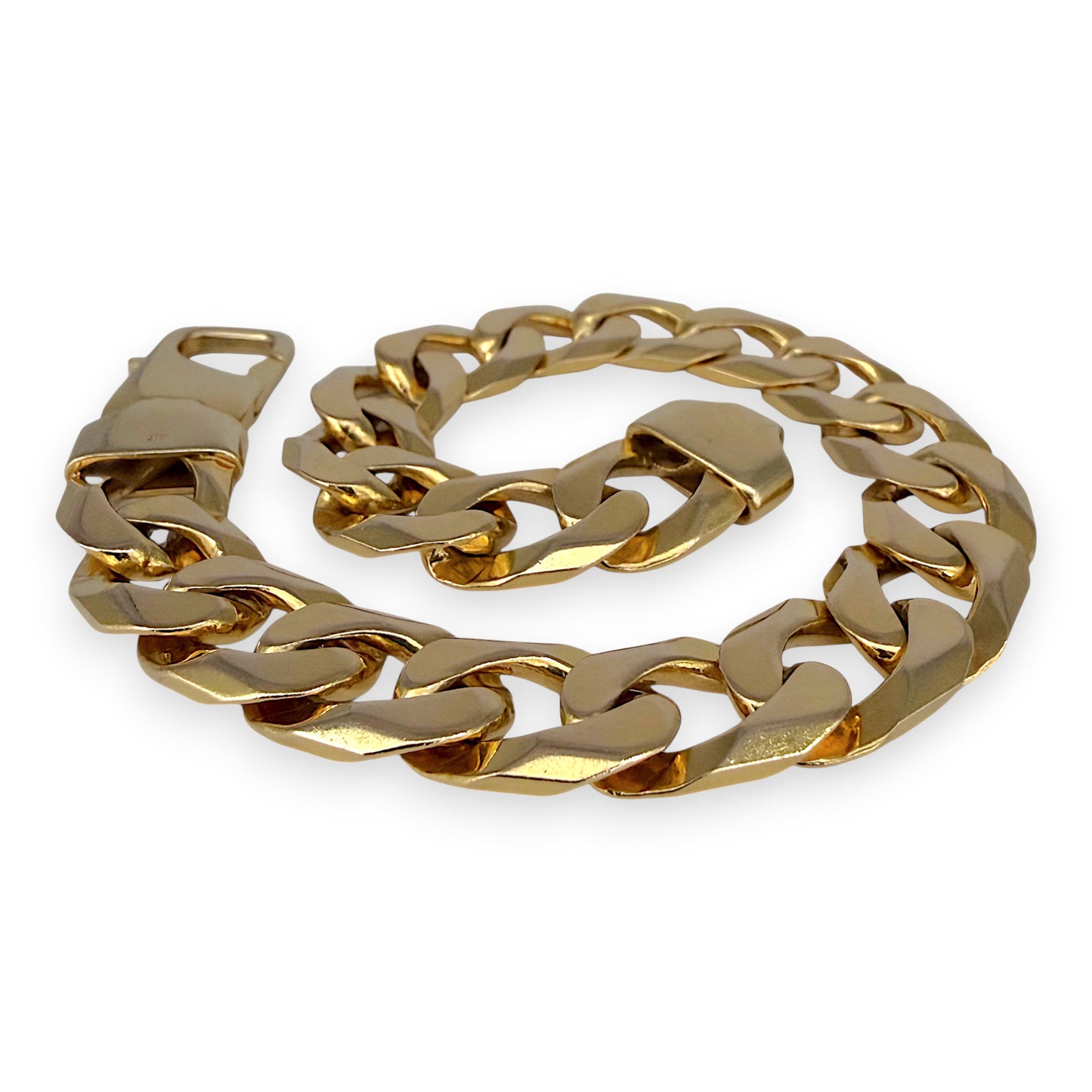 NZGD | 10ct Gold Curb Sovereign Bracelet 50.51g