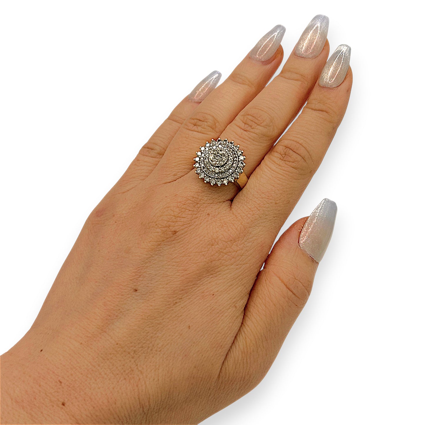 NZGD | 9ct Gold Aurora Bloom Diamond Ring Valuation $3,750