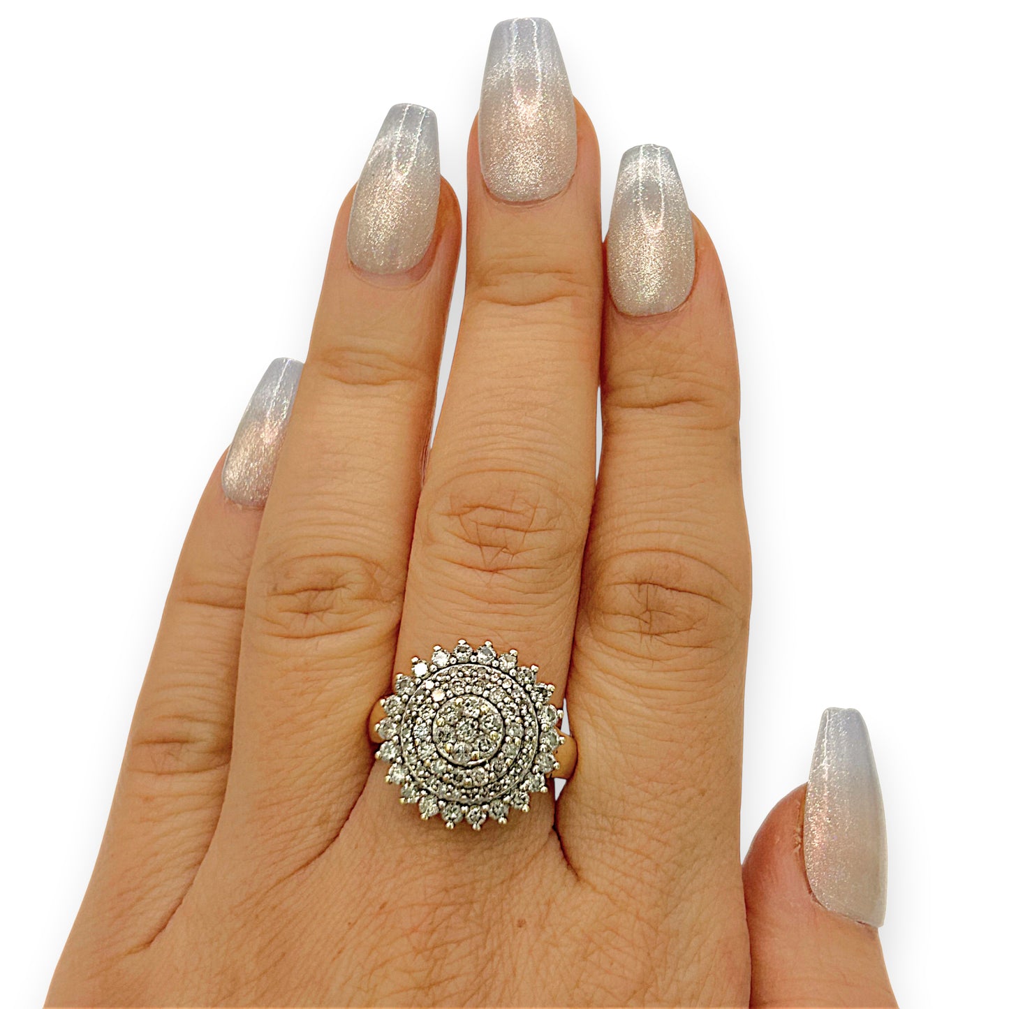NZGD | 9ct Gold Aurora Bloom Diamond Ring Valuation $3,750