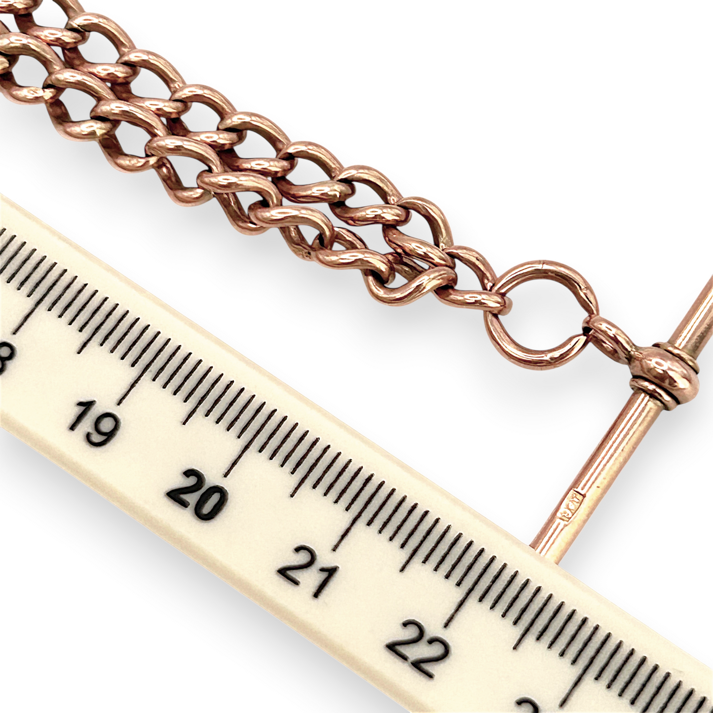 NZGD | 9ct Gold Époque Rose T‑Bar Necklace 42cm