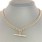NZGD | 9ct Gold Époque Rose T‑Bar Necklace 42cm