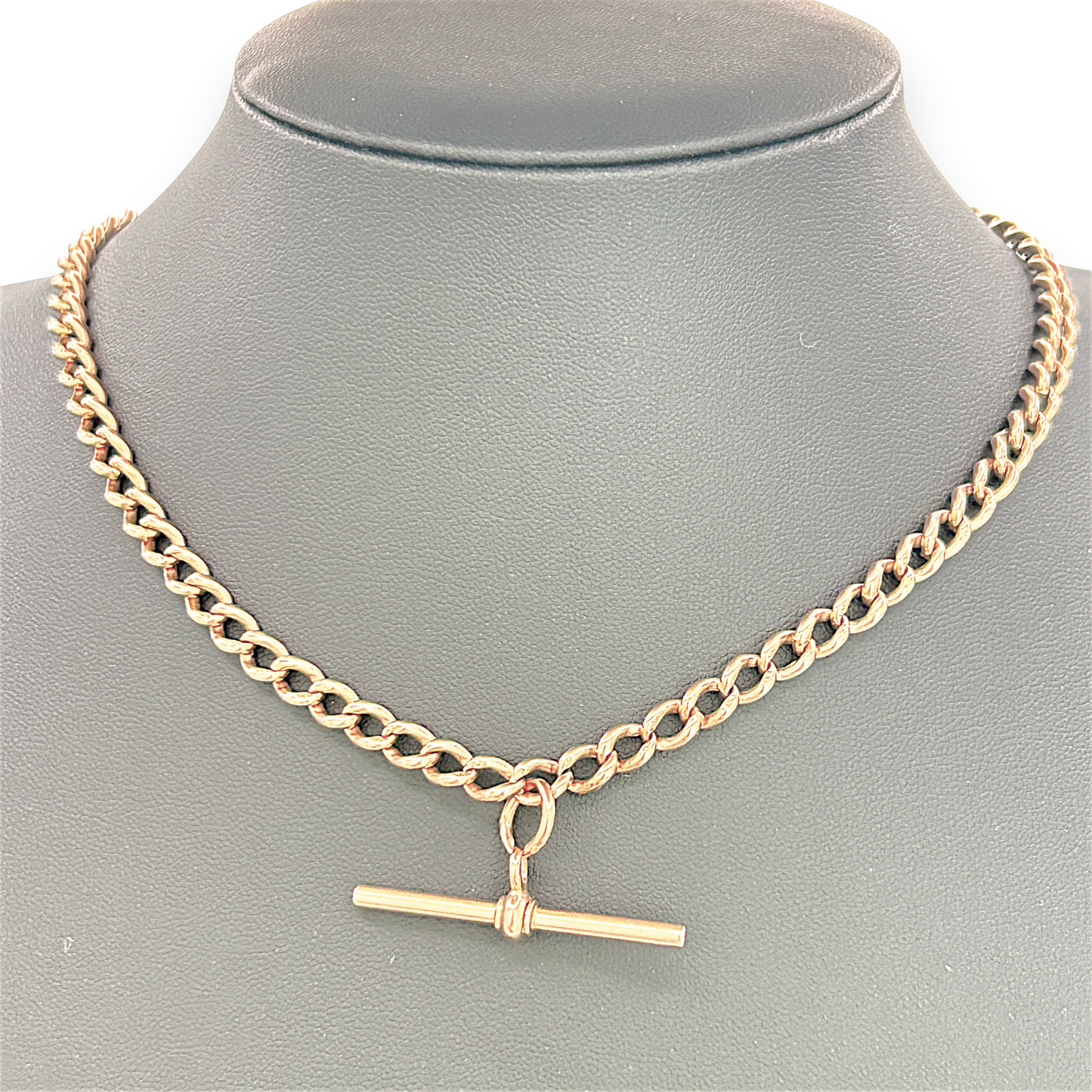 NZGD | 9ct Gold Époque Rose T‑Bar Necklace 42cm