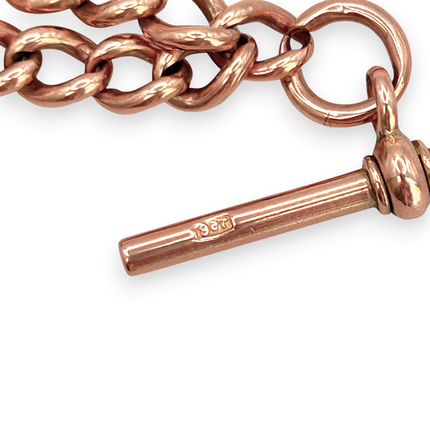 NZGD | 9ct Gold Époque Rose T‑Bar Necklace 42cm