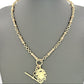 NZGD | 9ct Gold Vintage Sovereign T‑Bar Necklace 49cm