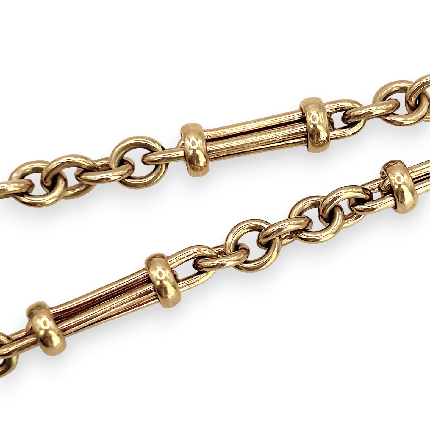 NZGD | 9ct Gold Vintage Sovereign T‑Bar Necklace 49cm