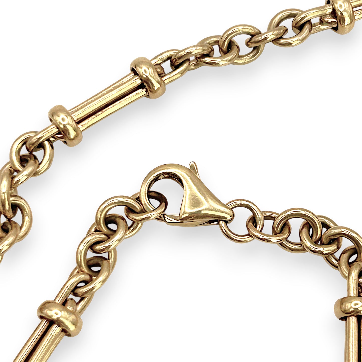 NZGD | 9ct Gold Vintage Sovereign T‑Bar Necklace 49cm