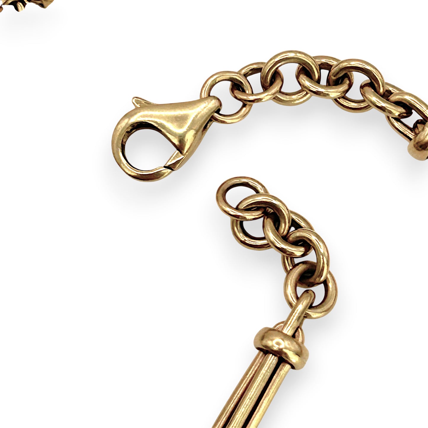 NZGD | 9ct Gold Vintage Sovereign T‑Bar Necklace 49cm
