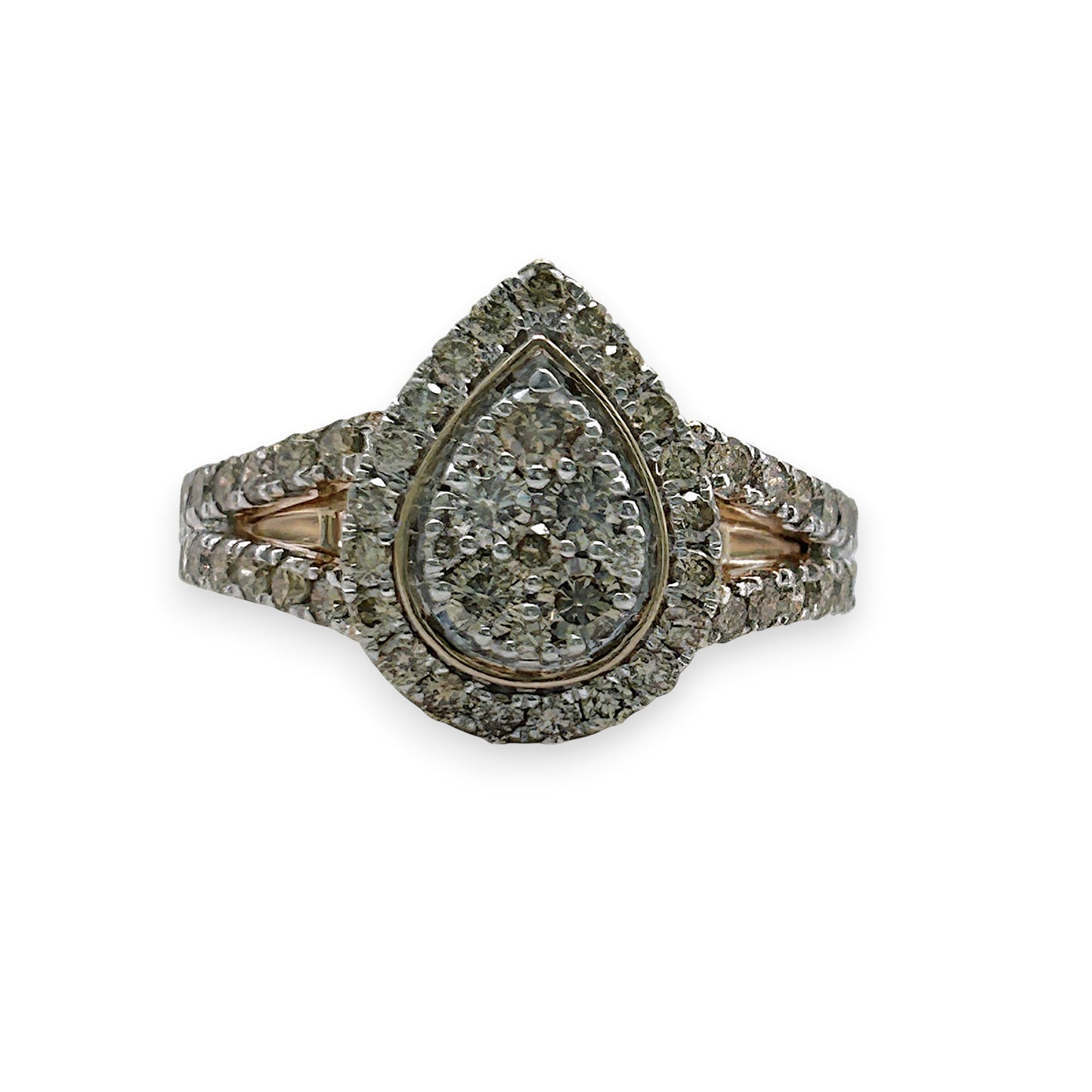 NZGD | 9ct Gold Teardrop Diamond Classic Ring Valuation $3,500