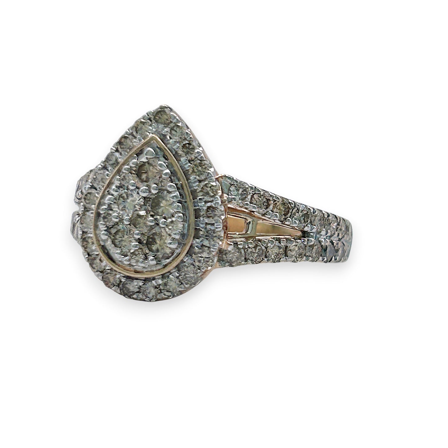 NZGD | 9ct Gold Teardrop Diamond Classic Ring Valuation $3,500