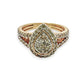 NZGD | 9ct Gold Teardrop Diamond Classic Ring Valuation $3,500
