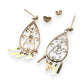 NZGD | 9ct Y/W Gold Golden Breeze Filigree Drops 3.5cm