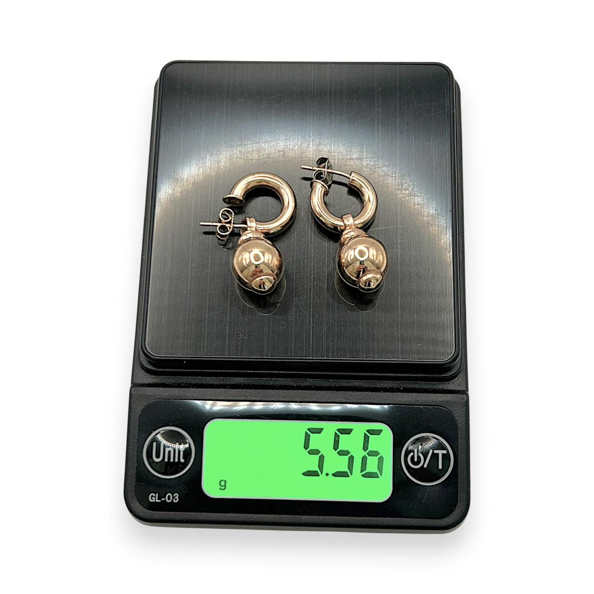 NZGD | 9ct Gold Rose Bloom Versatile Hoop Earrings - 2 in 1 design