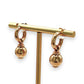 NZGD | 9ct Gold Rose Bloom Versatile Hoop Earrings - 2 in 1 design