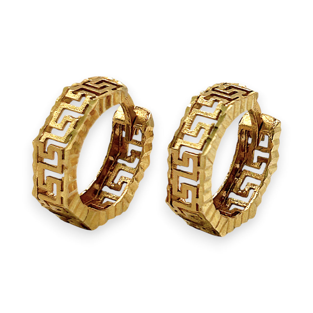 NZGD | 18ct Gold Solstice Shine Huggie Earrings 14.3mm