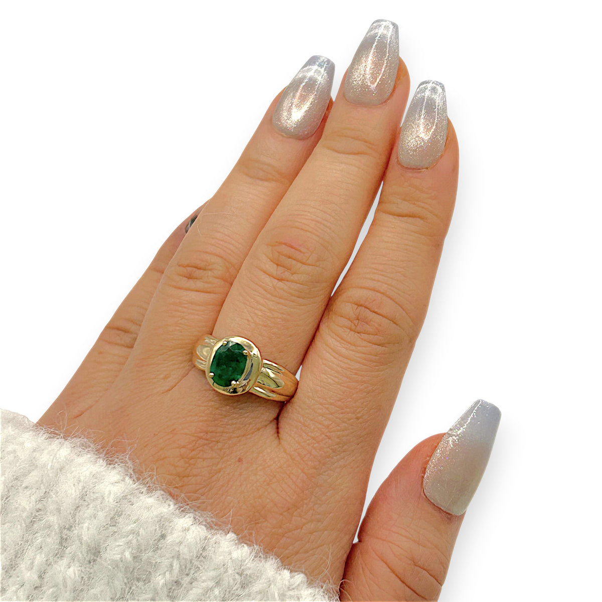 NZGD | 14ct Gold Emerald Dawnlight Ring Valuation $3,800