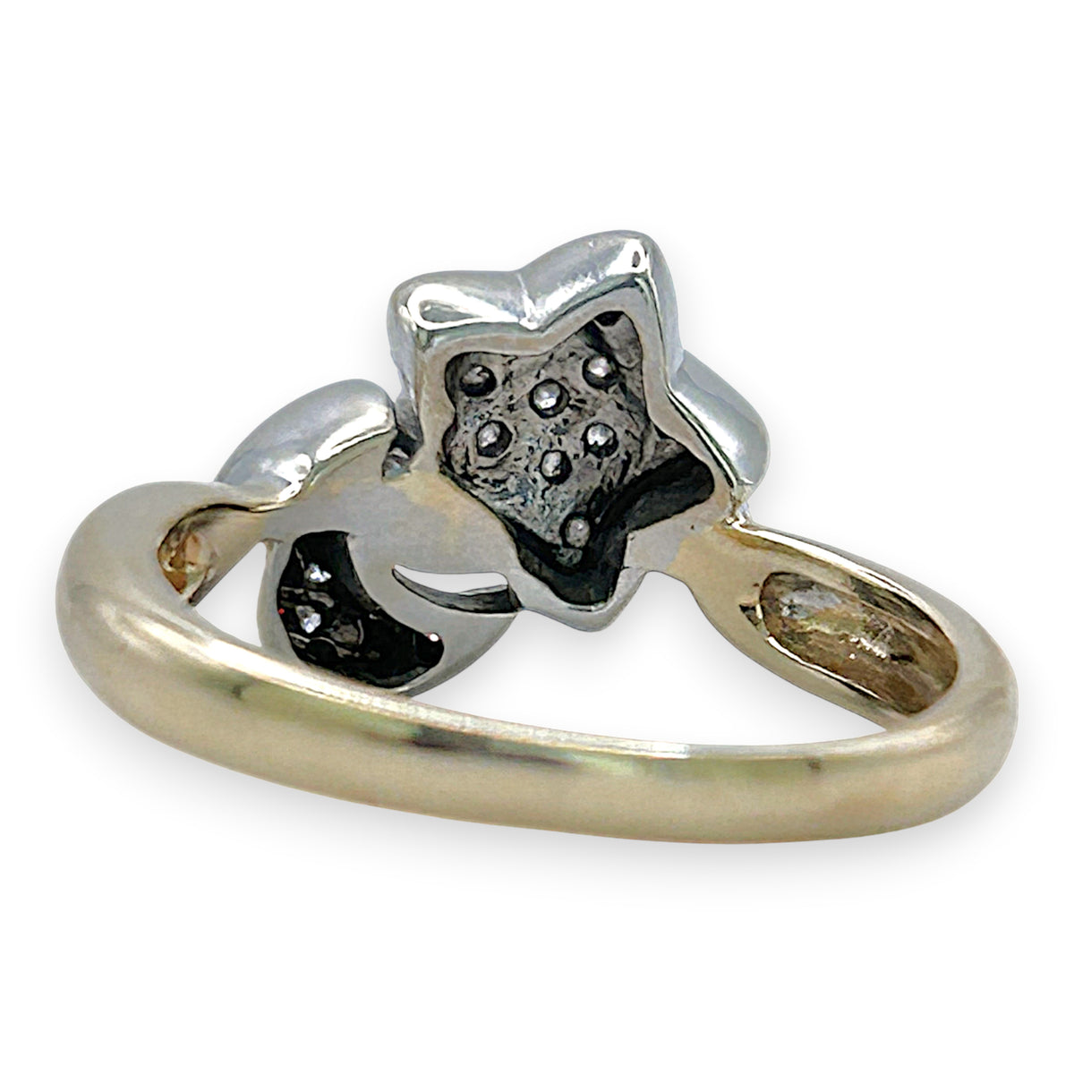 NZGD | 14ct Gold Celestial Star & Moon Glow Ring Valuation $3,000