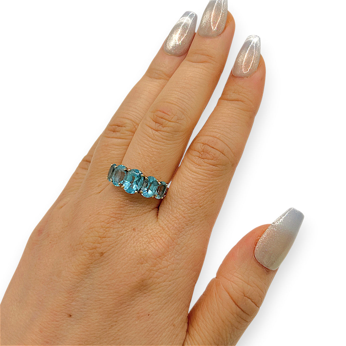 NZGD | 10ct Gold Topaz Symphony Ring Valuation $1,250