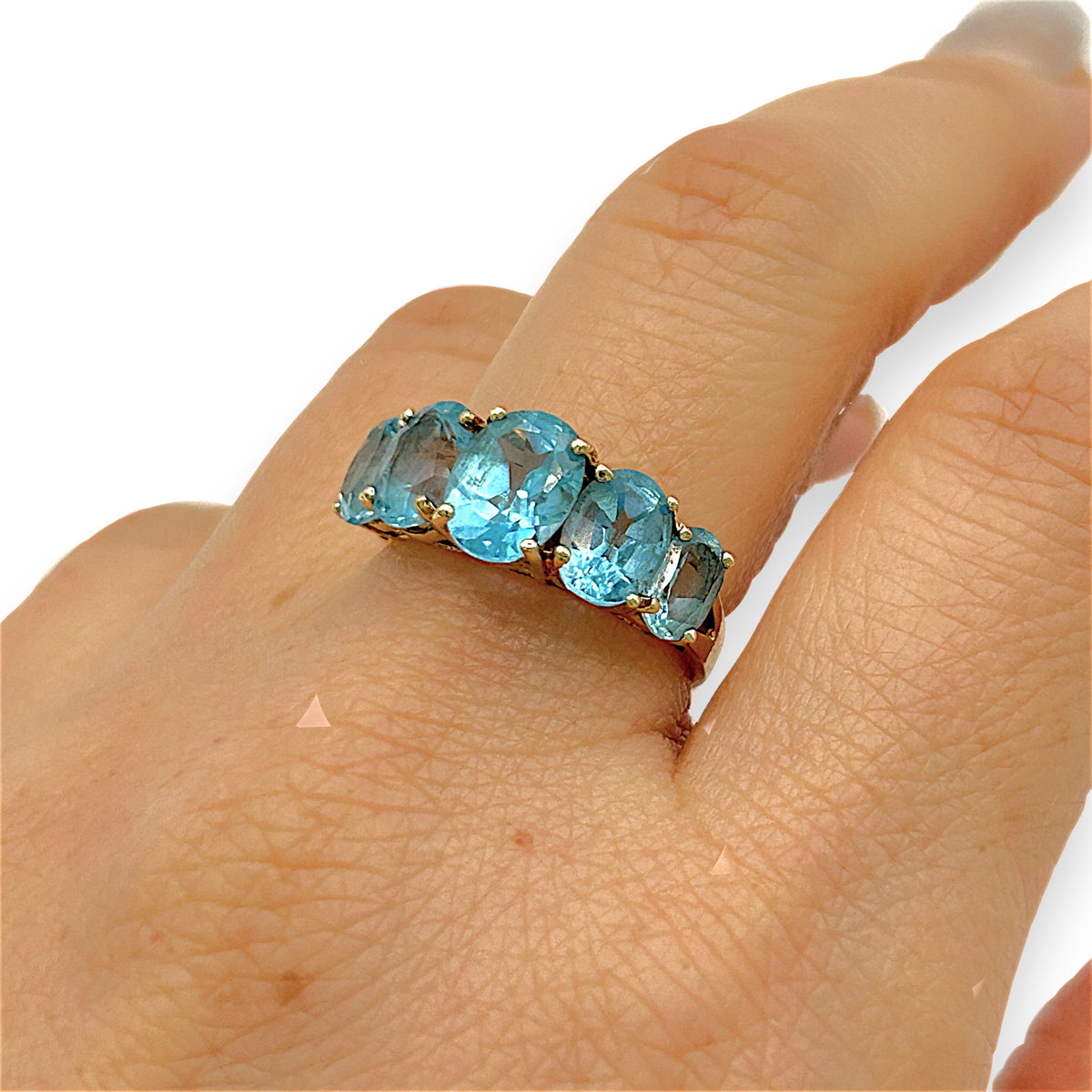 NZGD | 10ct Gold Topaz Symphony Ring Valuation $1,250