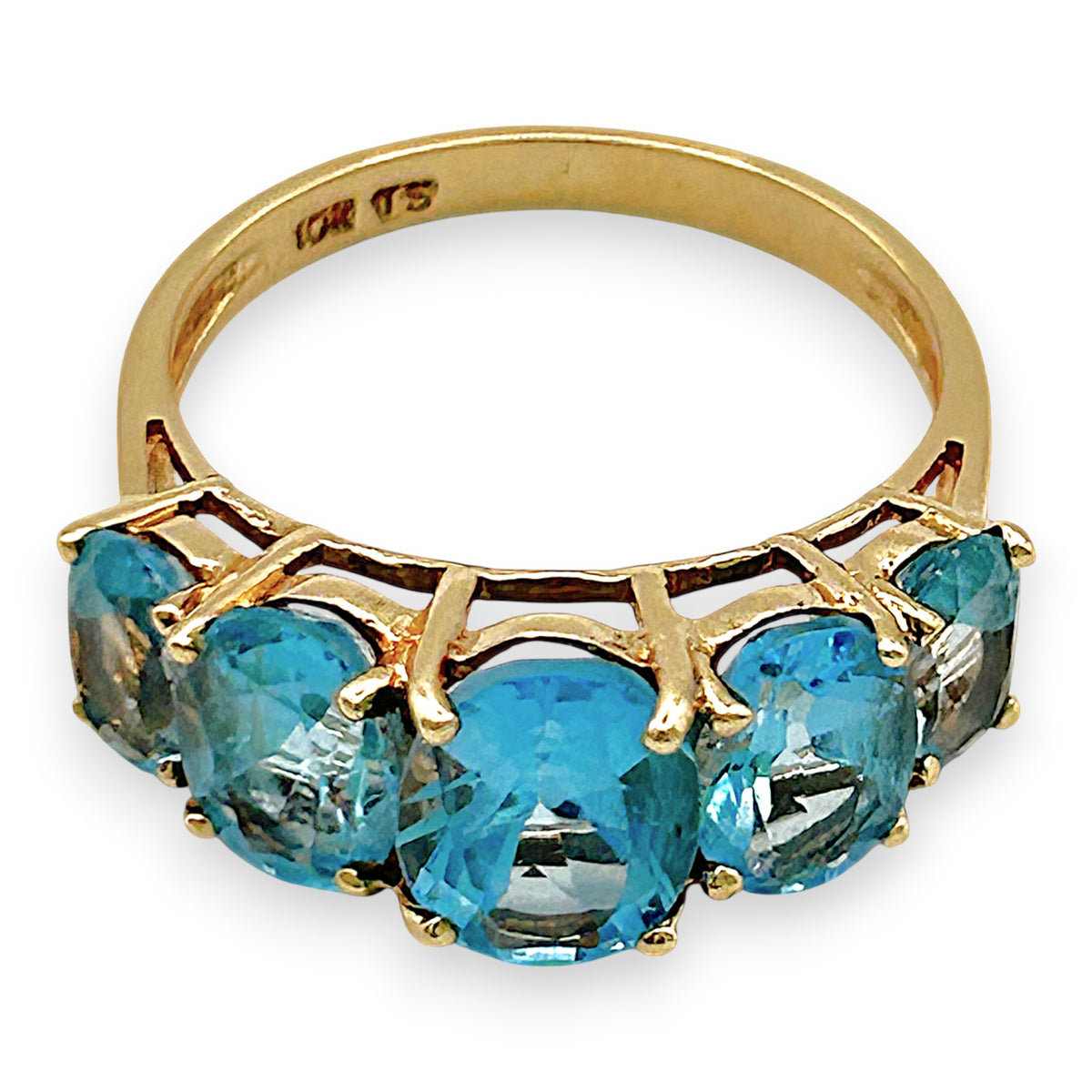 NZGD | 10ct Gold Topaz Symphony Ring Valuation $1,250