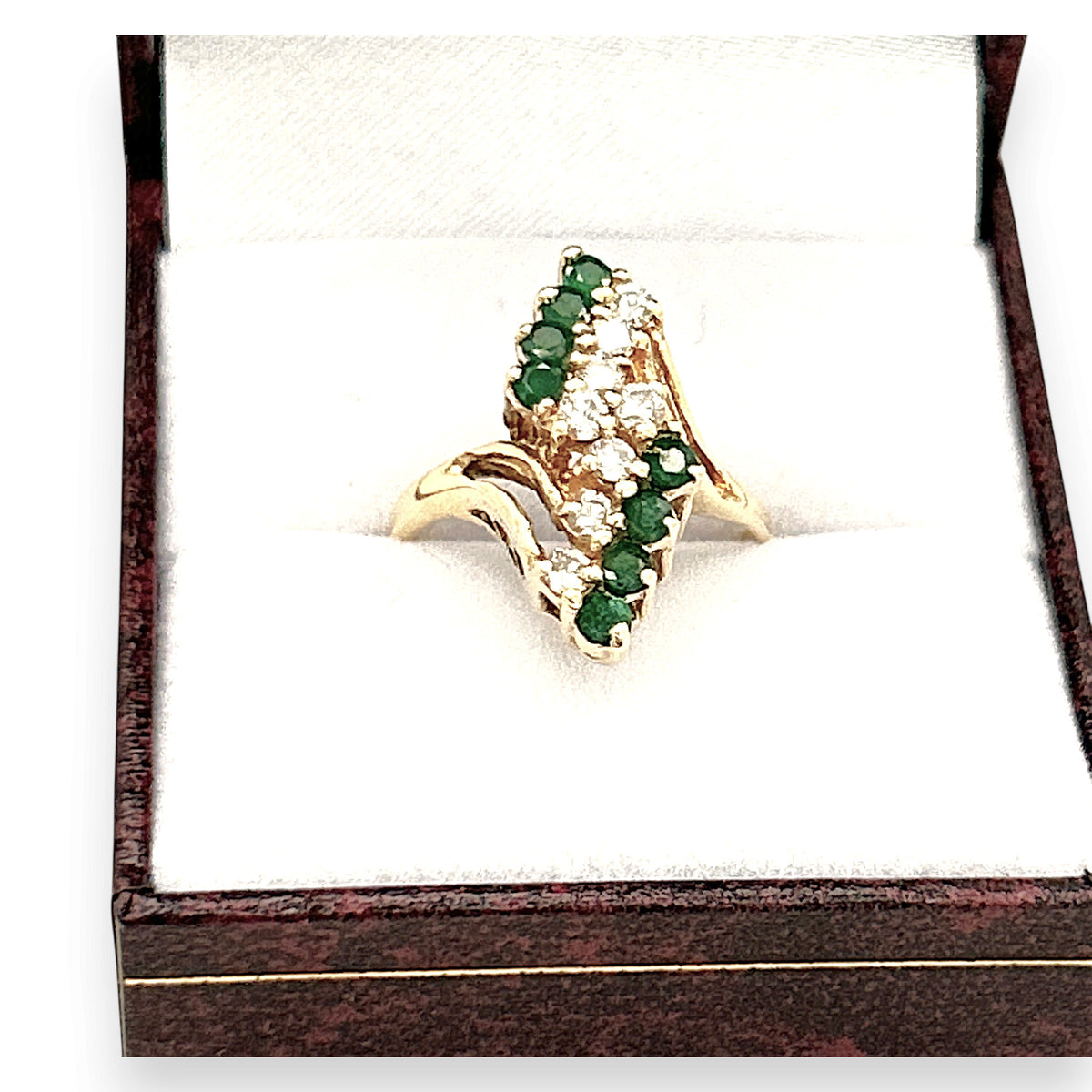 NZGD | 14ct Gold Vintage Emerald & Diamond Ring Valuation $3,150